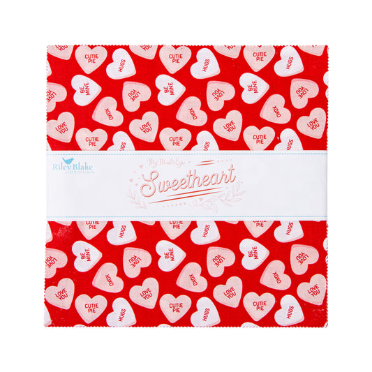 Sweetheart 10 Inch Stacker (42 pcs) by My Mind's Eye for Riley Blake