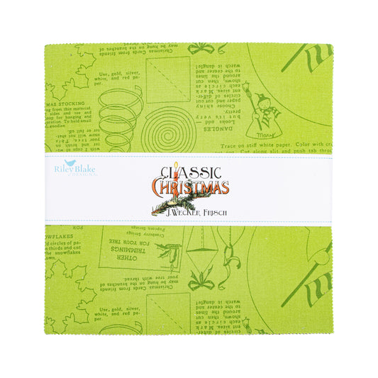 Classic Christmas 10 Inch Stacker (42 pcs) by J. Wecker Frisch for Riley Blake Designs