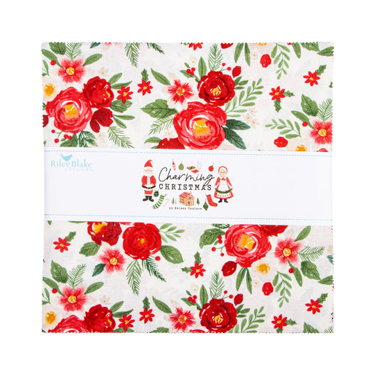 Charming Christmas 10 Inch Stacker (42 pcs) by Kelsey Carlson for Riley Blake Designs