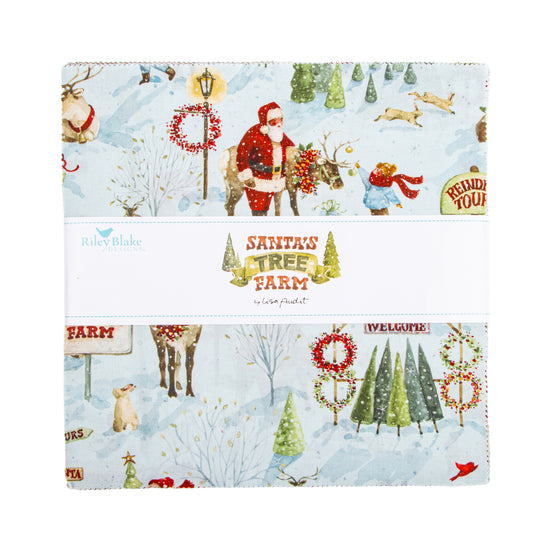 Santa's Tree Farm 10 Inch Stacker (42 pcs) by Lisa Audit for Riley Blake Designs