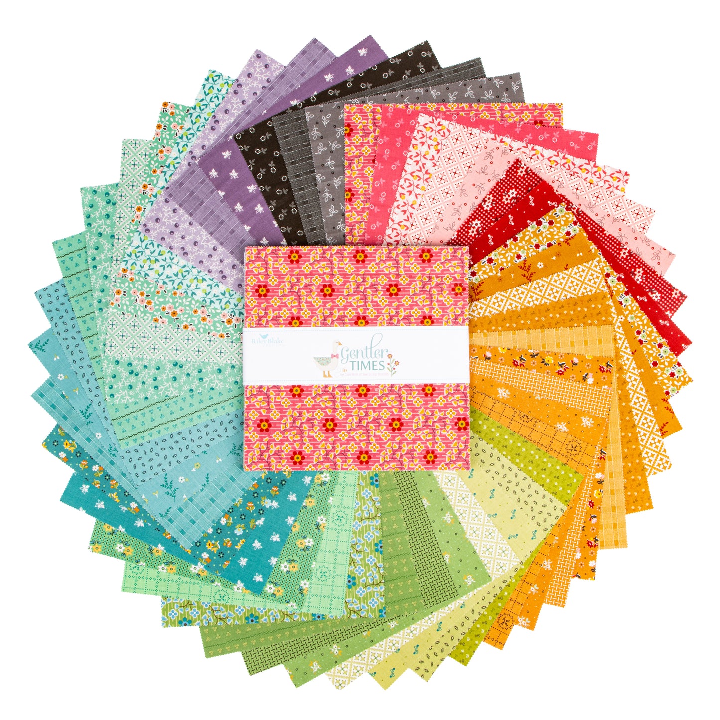 Gentler Times 10 Inch Stacker (42 pcs) by Lori Holt for Riley Blake