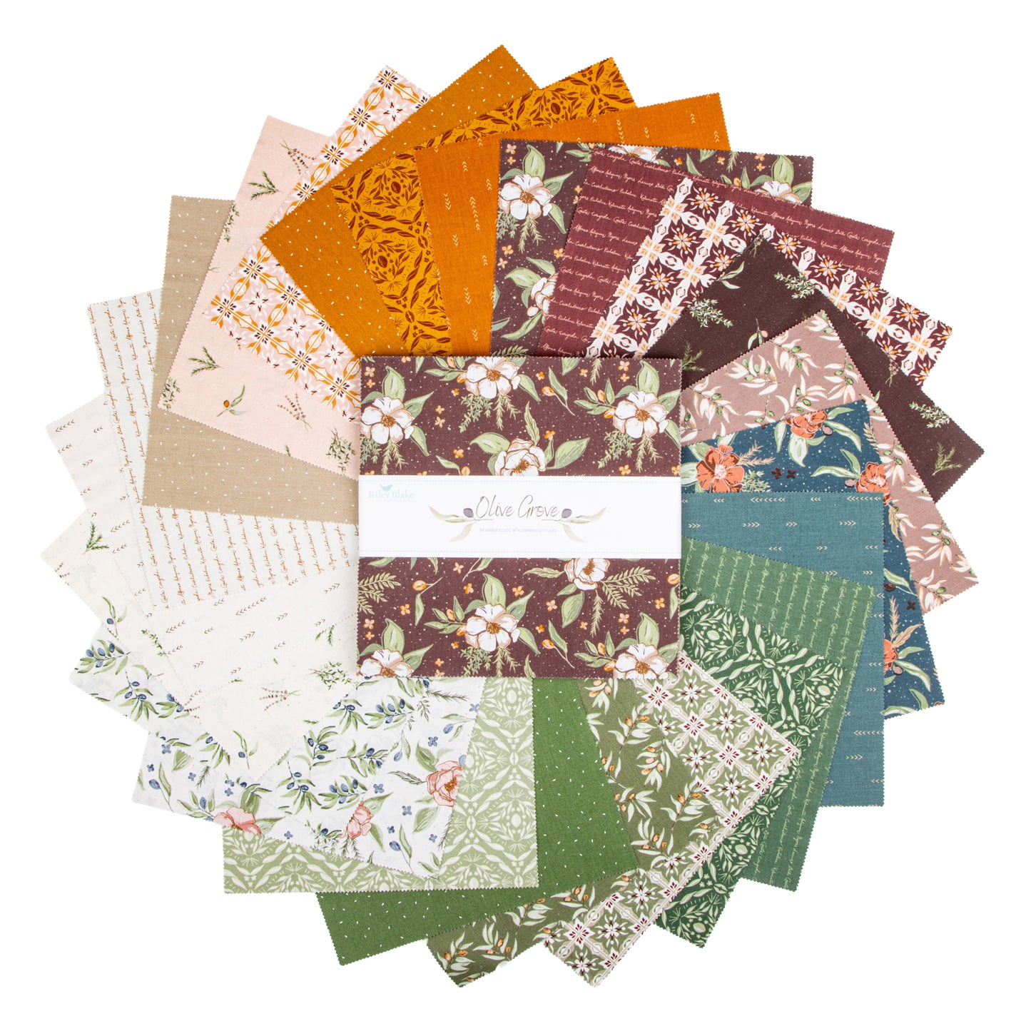 Olive Grove 10 Inch Stacker (42 pcs) by Amber Elliot for Riley Blake