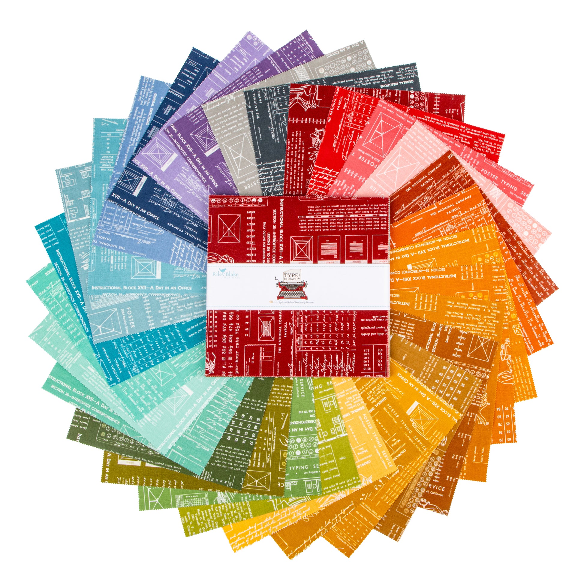 TYPE/ography 10 Inch Stacker (42 pieces) by Lori Holt for Riley Blake Designs (10-16850A-42)