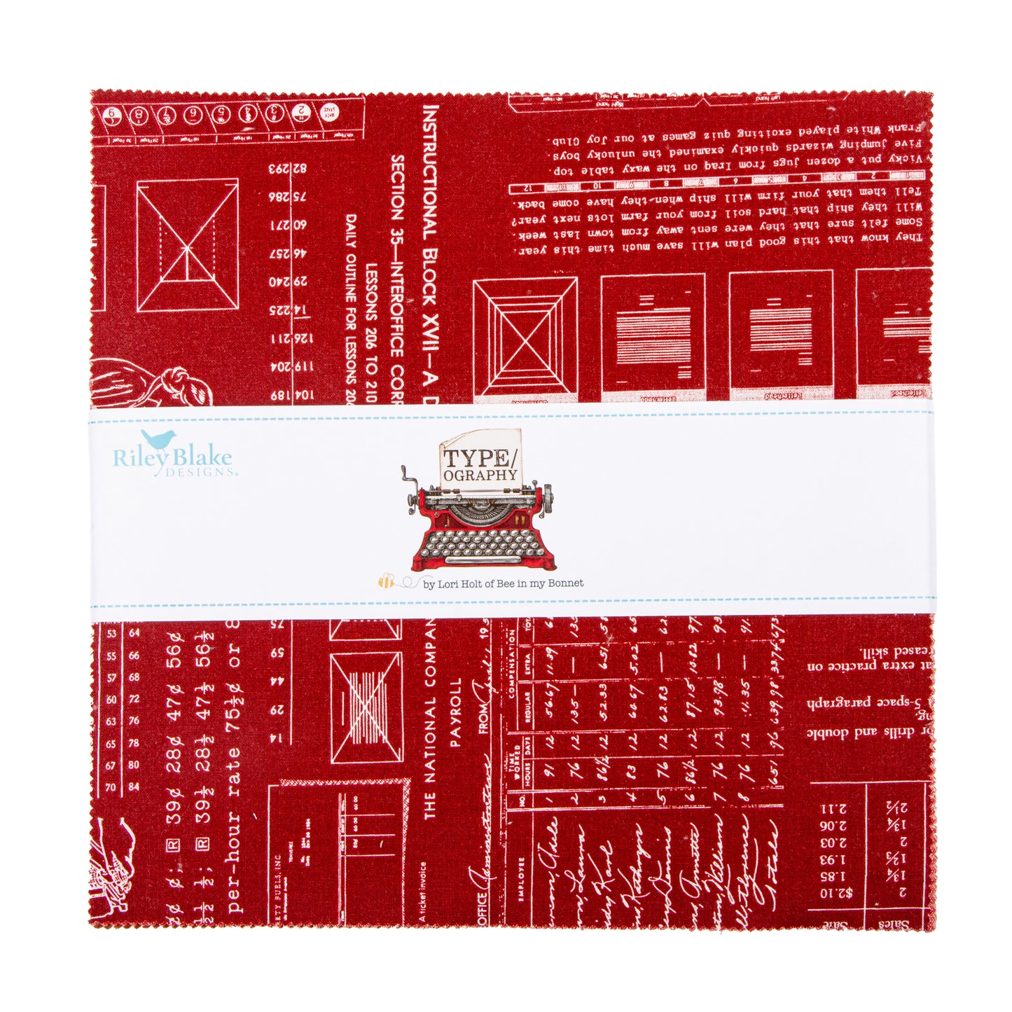 TYPE/ography 10 Inch Stacker (42 pieces) by Lori Holt for Riley Blake Designs (10-16850A-42)