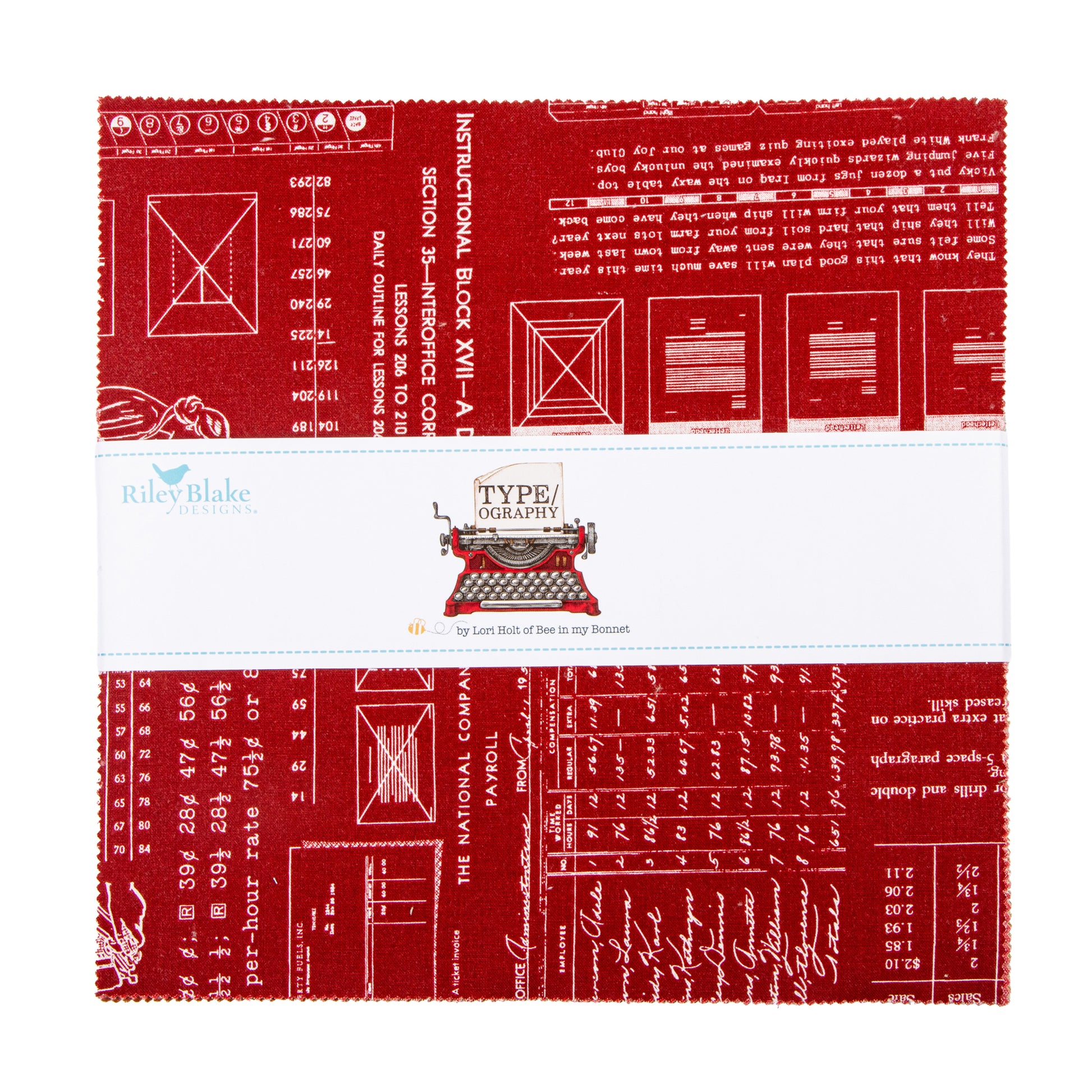 TYPE/ography 10 Inch Stacker (42 pieces) by Lori Holt for Riley Blake Designs (10-16850A-42)