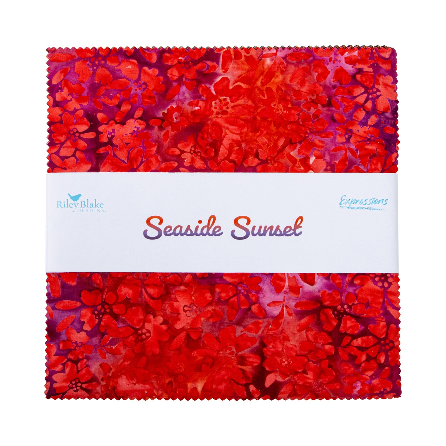 Seaside Sunset Expressions Batiks 10 Inch Stacker (42 pcs) by Riley Blake Designs