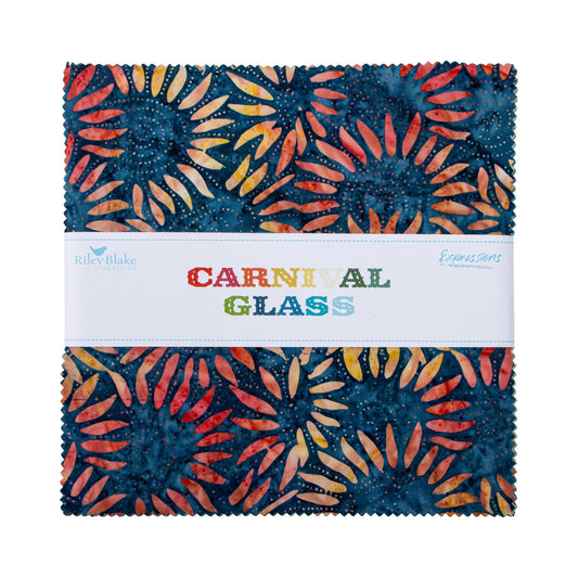 Carnival Glass Expressions Batiks 10 Inch Stacker (42 pcs) by Riley Blake Designs