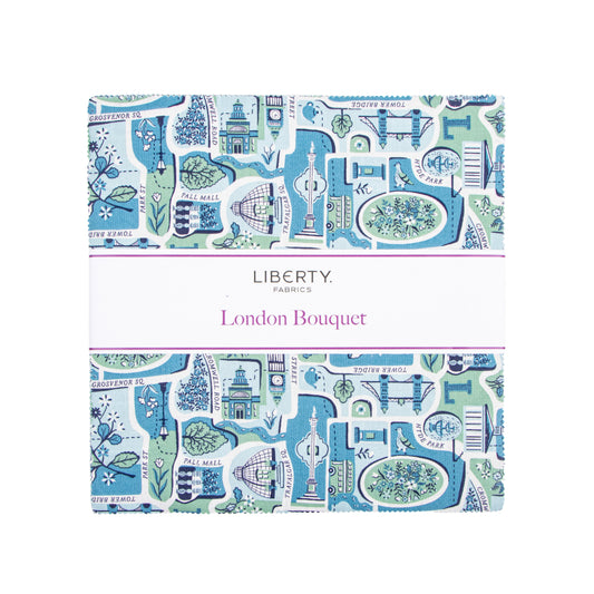 London Bouquet 10 Inch Stacker (42 pcs) by Liberty Fabrics for Riley Blake Designs