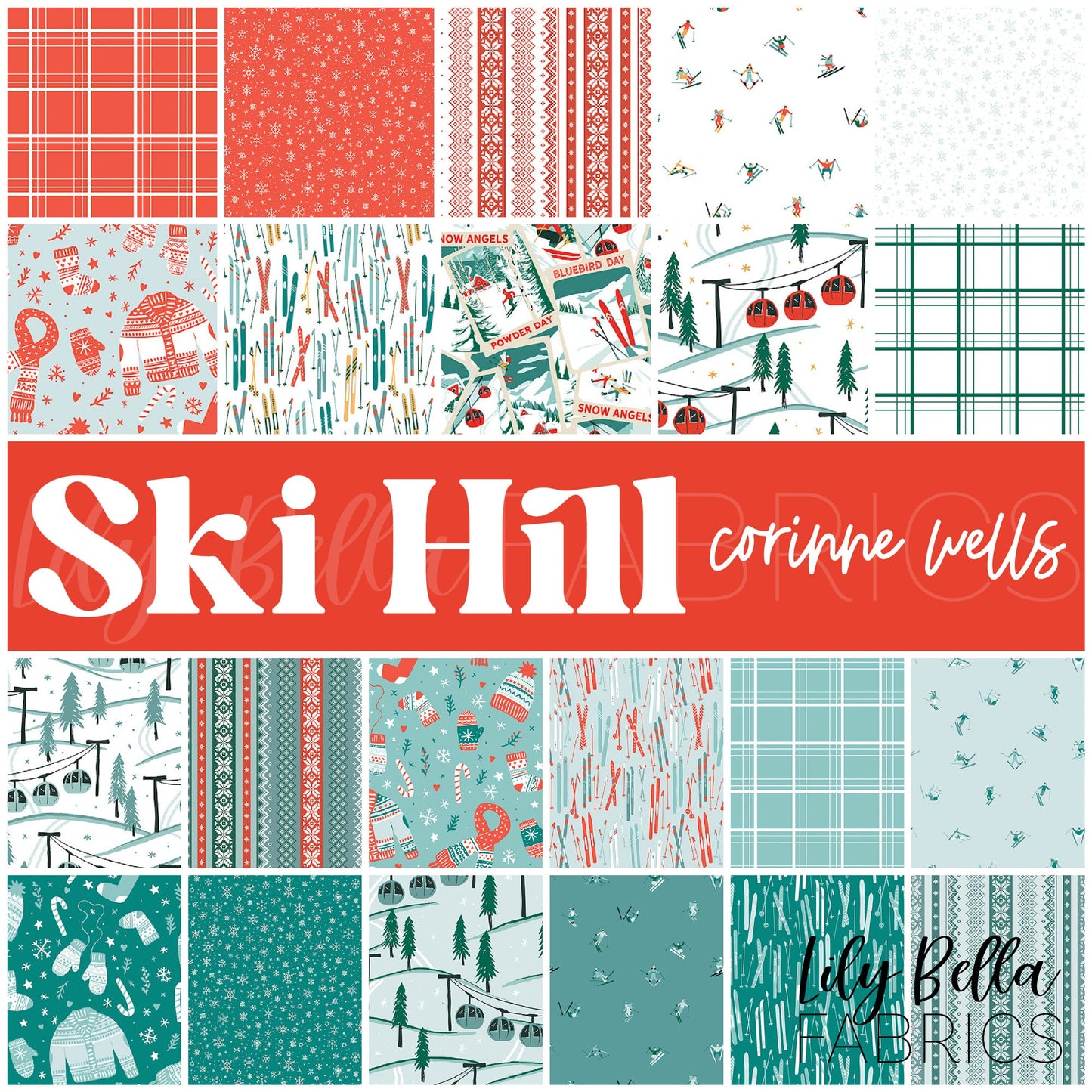 Ski Hill Fat Quarter Bundle (22 pcs) by Corinne Wells for Riley Blake