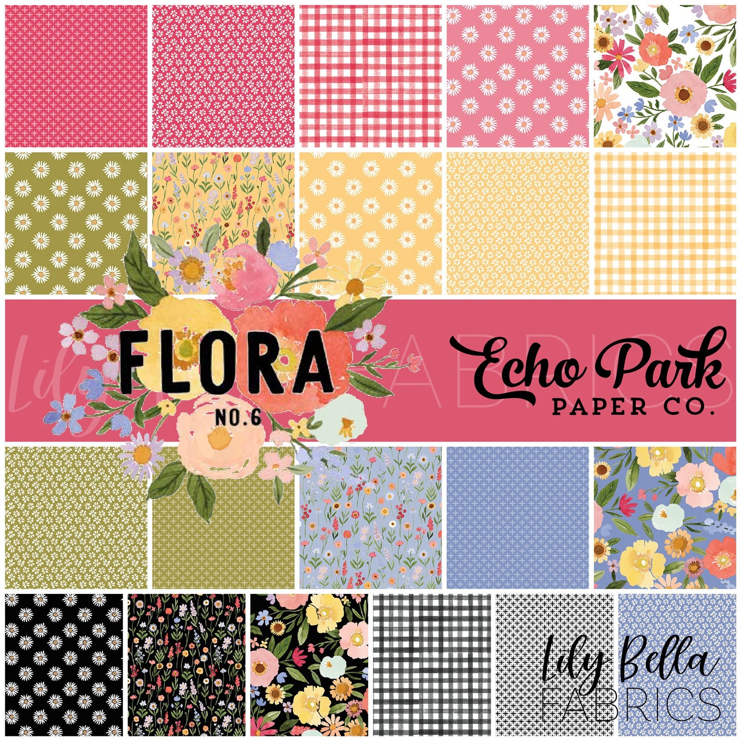 Flora No. 6 Rolie Polie (40 pcs) by Echo Park Paper Co. for Riley Blake