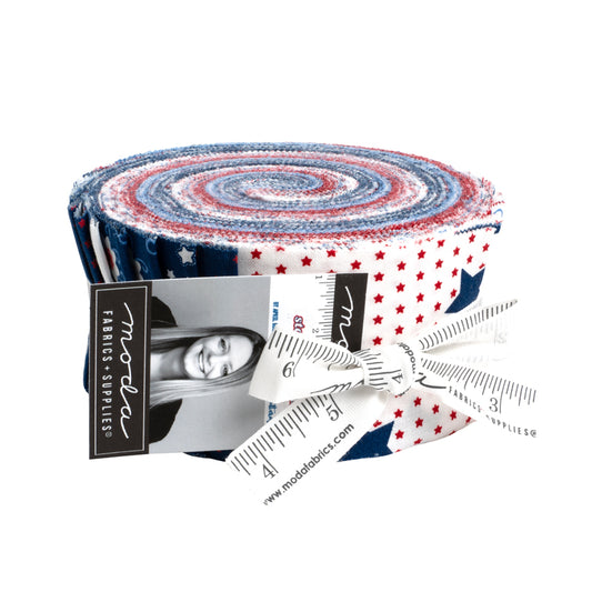 Star Spangled Jelly Roll (40 pcs) by April Rosenthal for Moda