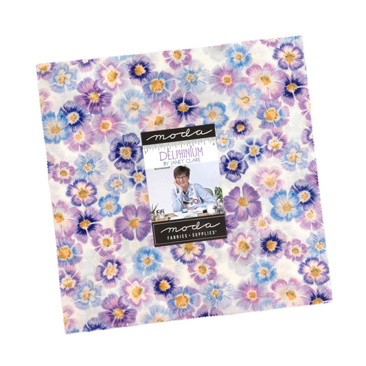 Delphinium Layer Cake (42 pcs) by Janet Clare for Moda