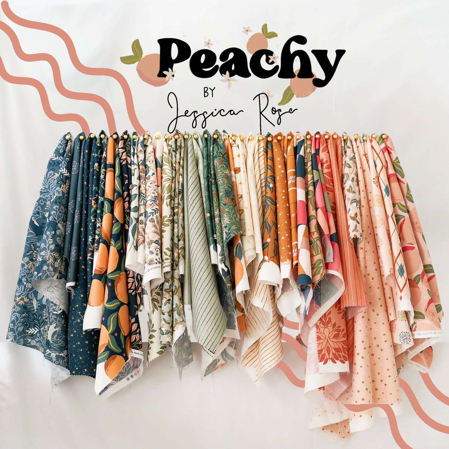 Peachy Jelly Roll (40 pcs) by Jessica Rose for Moda