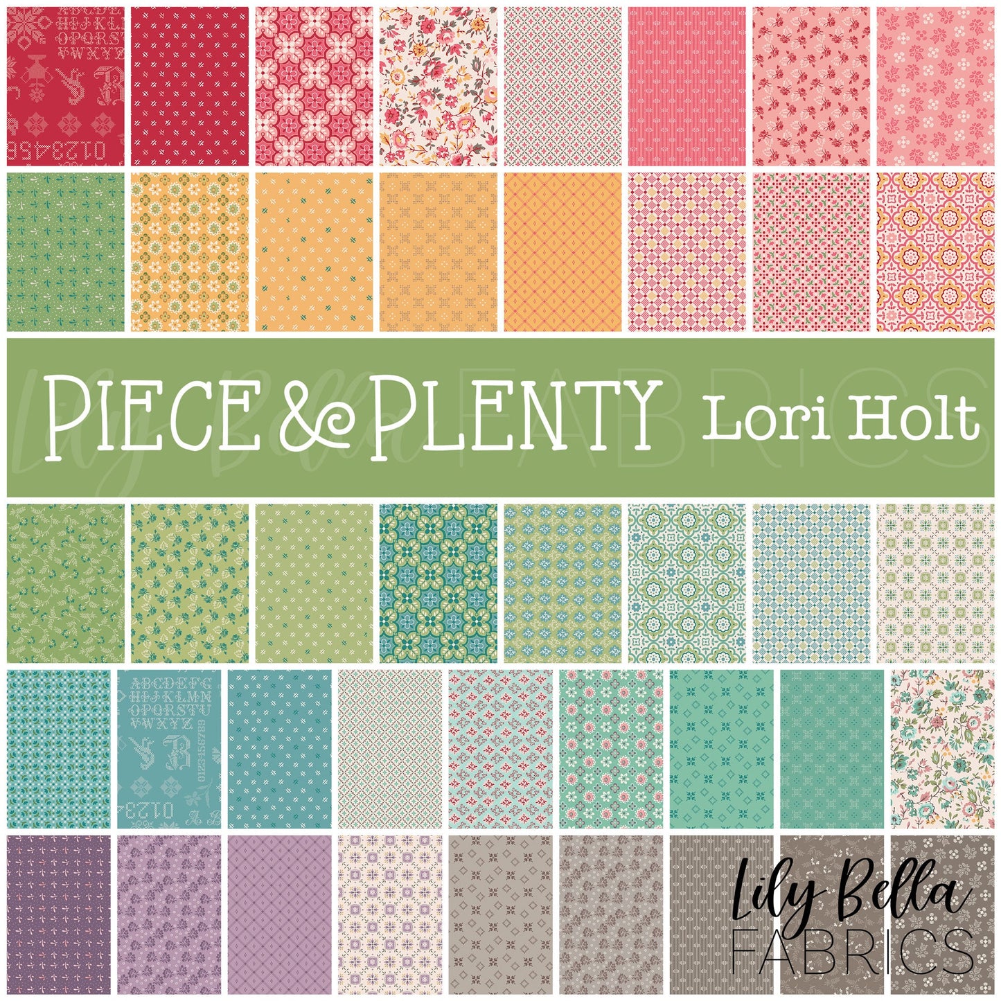 Piece and Plenty 10 Inch Stacker (42 pcs) by Lori Holt for Riley Blake