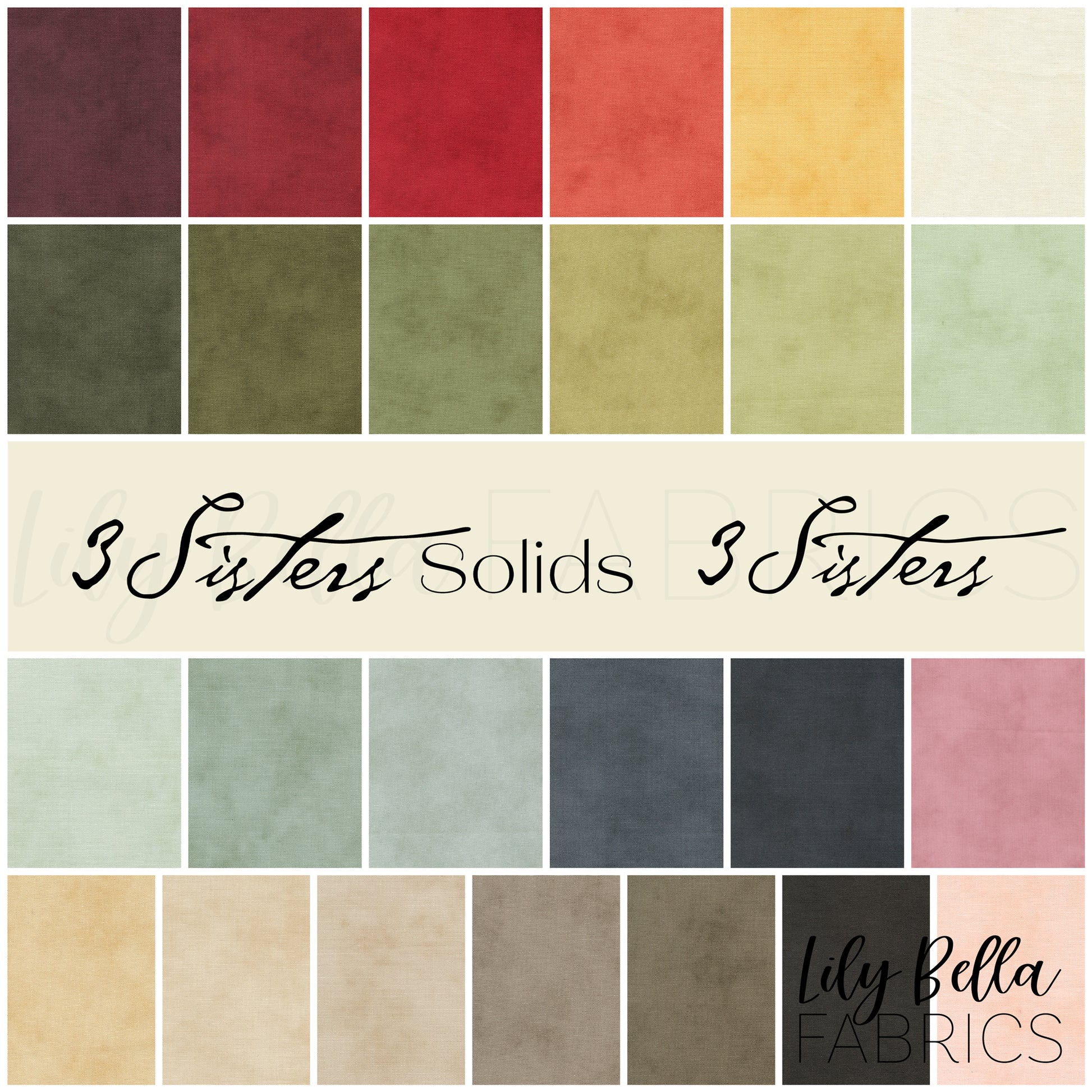3 Sisters Solids Fabric Collection by 3 Sisters for Moda at Lily Bella Fabrics