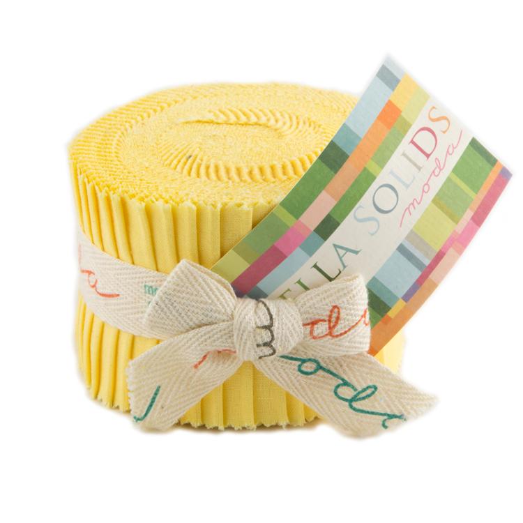30s Yellow Bella Solids Junior Jelly Roll (20 pieces) by  for Moda (9900JJR 23)