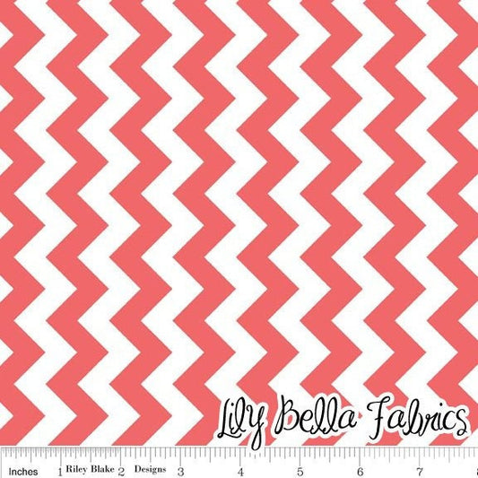 Small Chevron in Rouge - 1/2 Yard - Chevron Cottons by The RBD Designers for Riley Blake