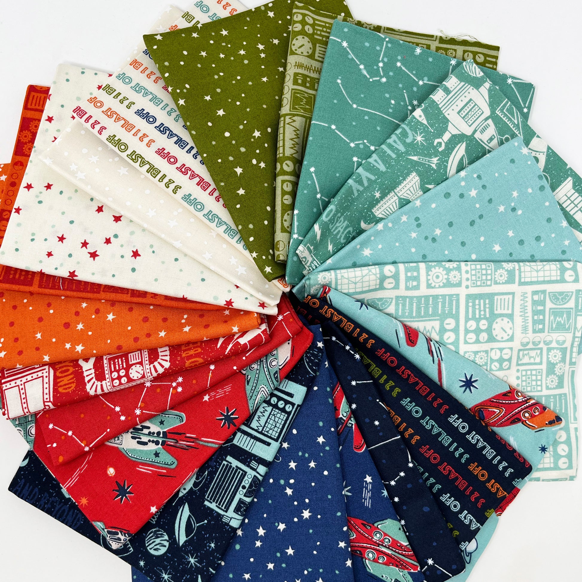 321 Blast Off Fat Quarter Bundle (20 pieces) by Stacy Iest Hsu for Moda (20950AB)