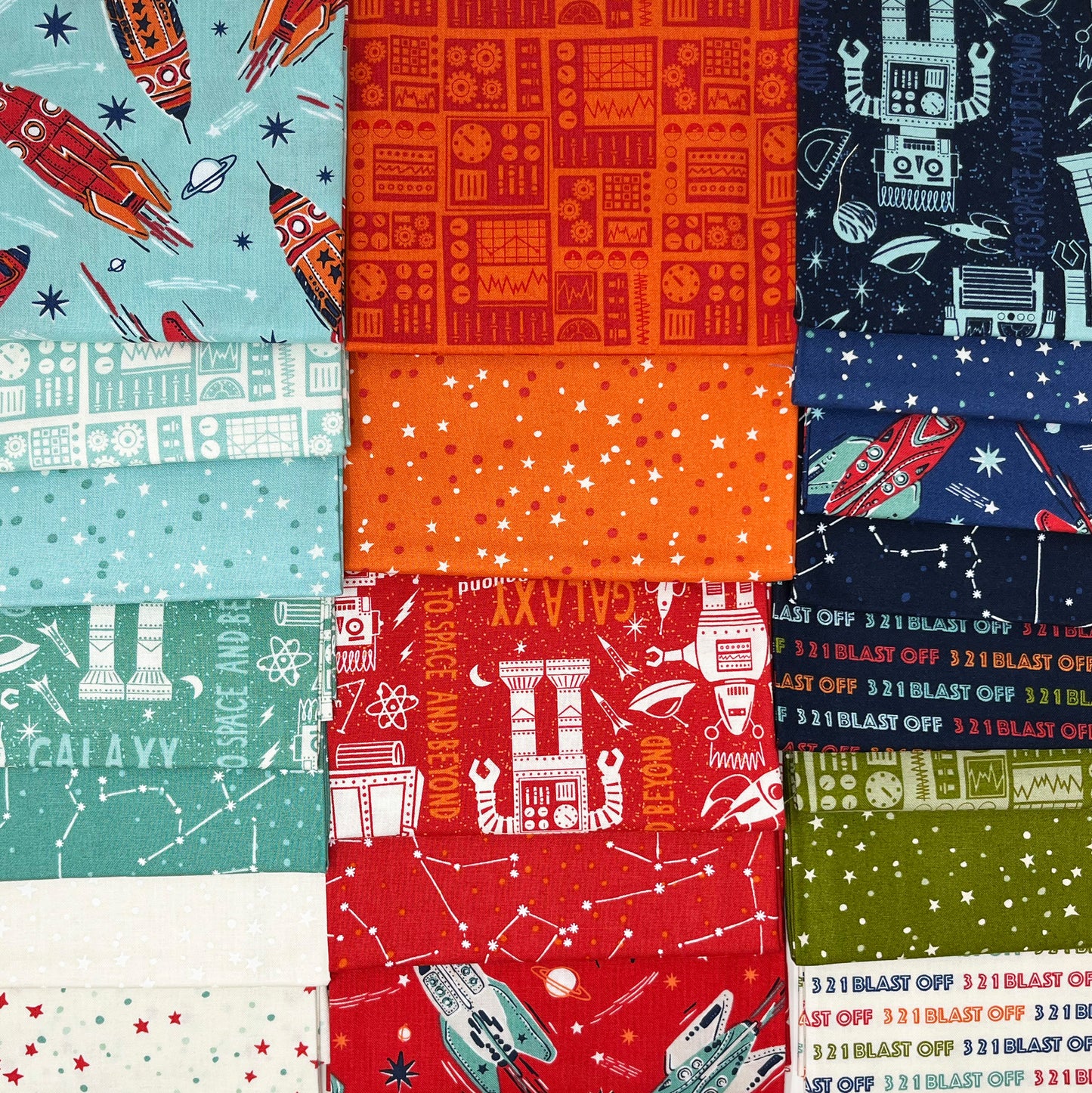 321 Blast Off Fat Quarter Bundle (20 pieces) by Stacy Iest Hsu for Moda (20950AB)