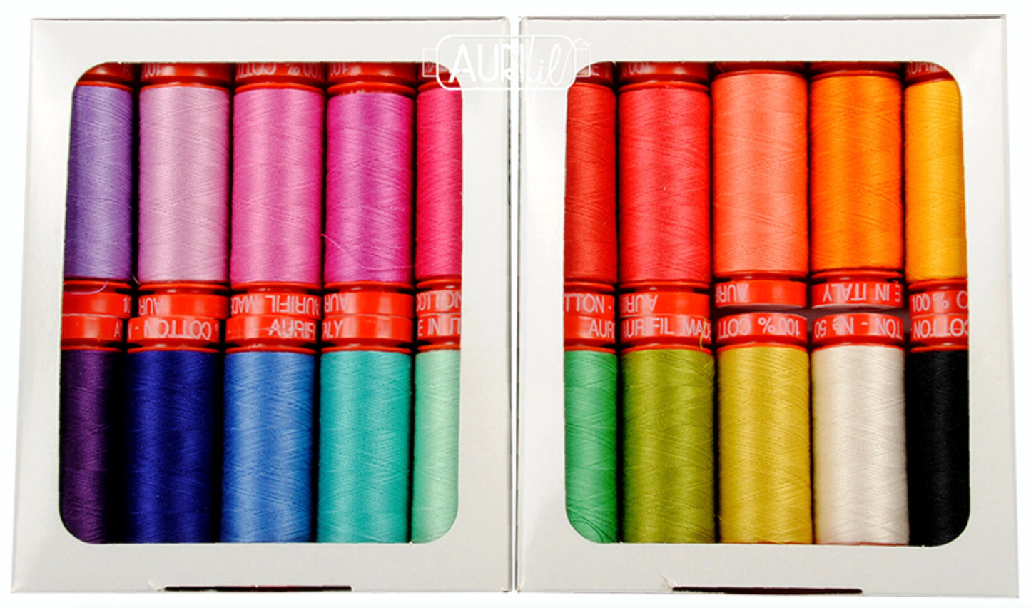 Tula Sunrise Thread (20 small spools, 50WT) by Tula Pink for Aurifil