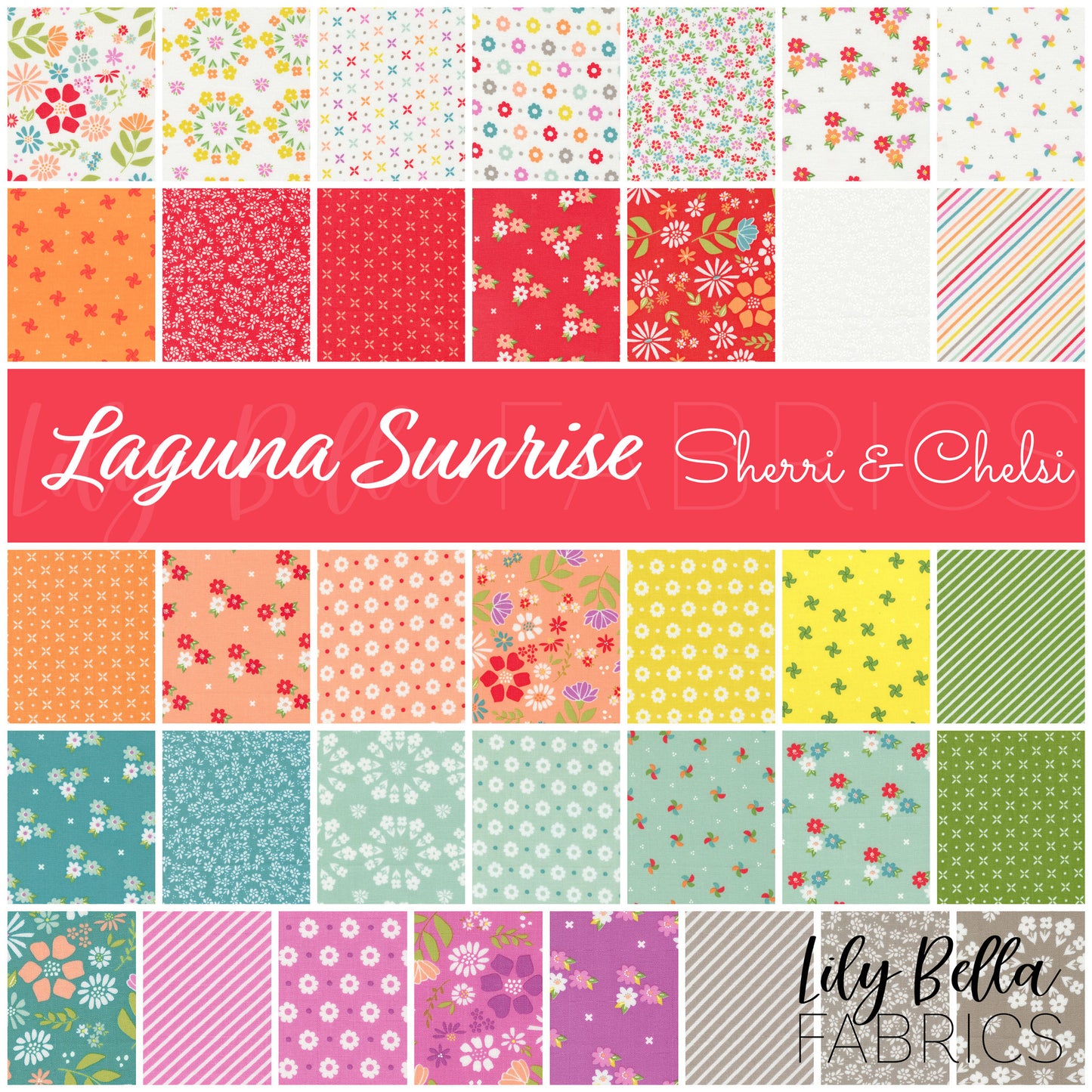 Laguna Sunrise Fat Quarter Bundle (36 pcs) by Sherri and Chelsi for Moda