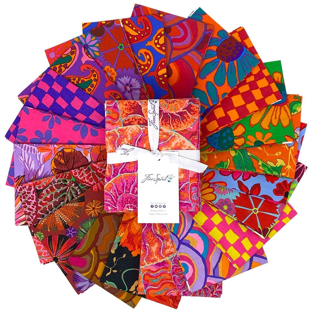 Hot - August 2024 Fat Quarter Bundle (20 pcs) by Kaffe Fassett Collective for FreeSpirit