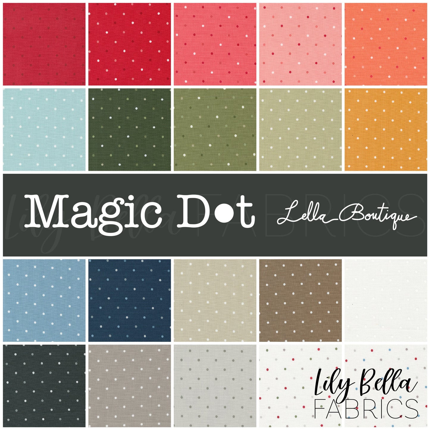 Magic Dot Fat Quarter Bundle (20 pcs) by Lella Boutique for Moda