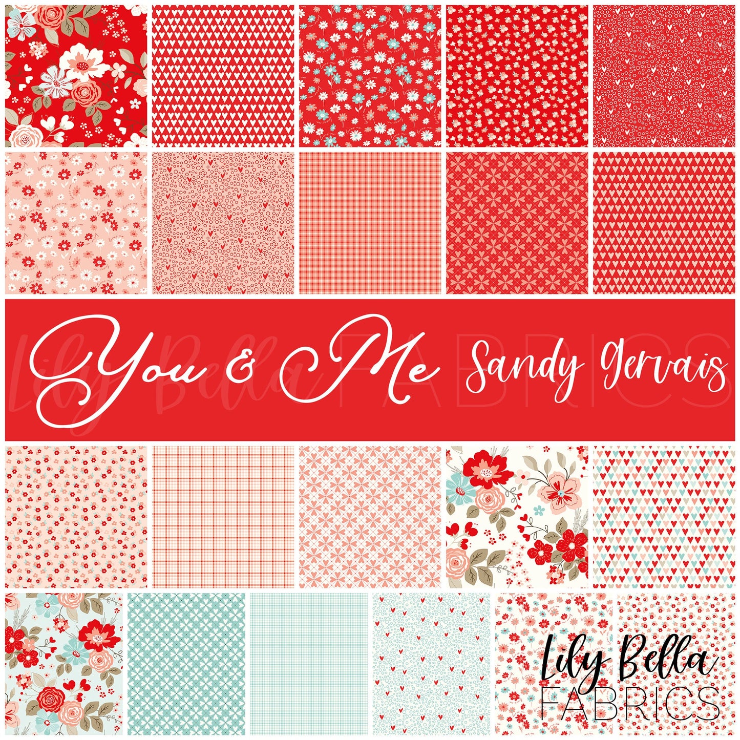 You and Me Rolie Polie (40 pcs) by Sandy Gervais for Riley Blake