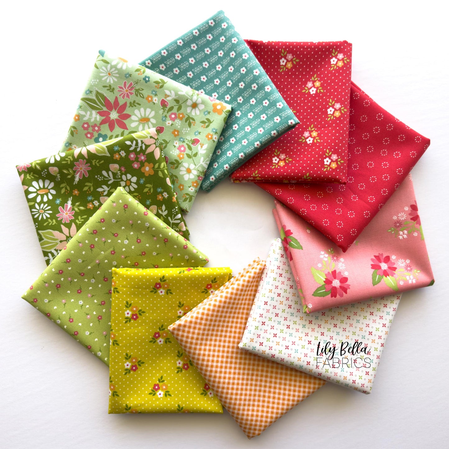 Strawberry Lemonade Fat Quarter Bundle (10 pcs) by Sherri and Chelsi for Moda