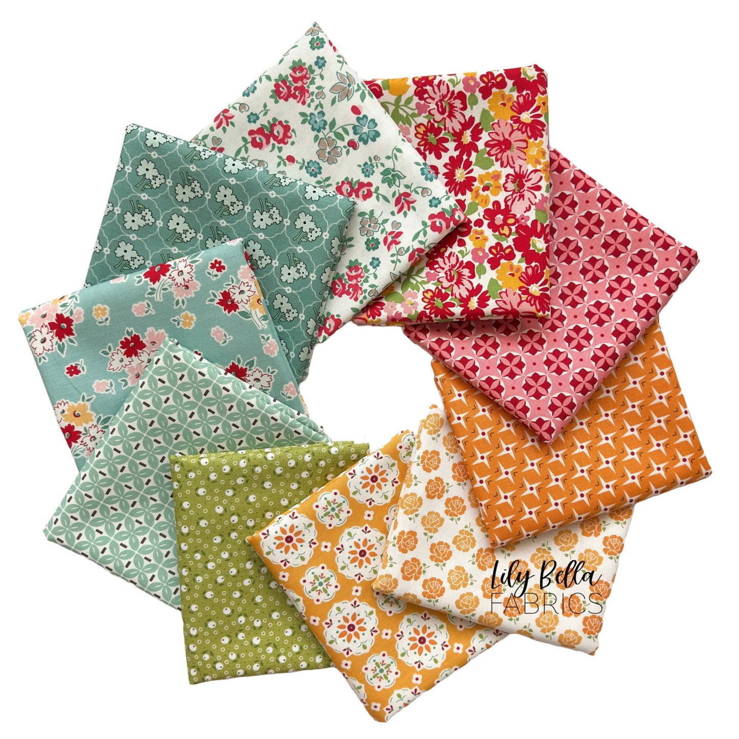 Bee Vintage Fat Eighth Bundle (10 pcs) by Lori Holt for Riley Blake