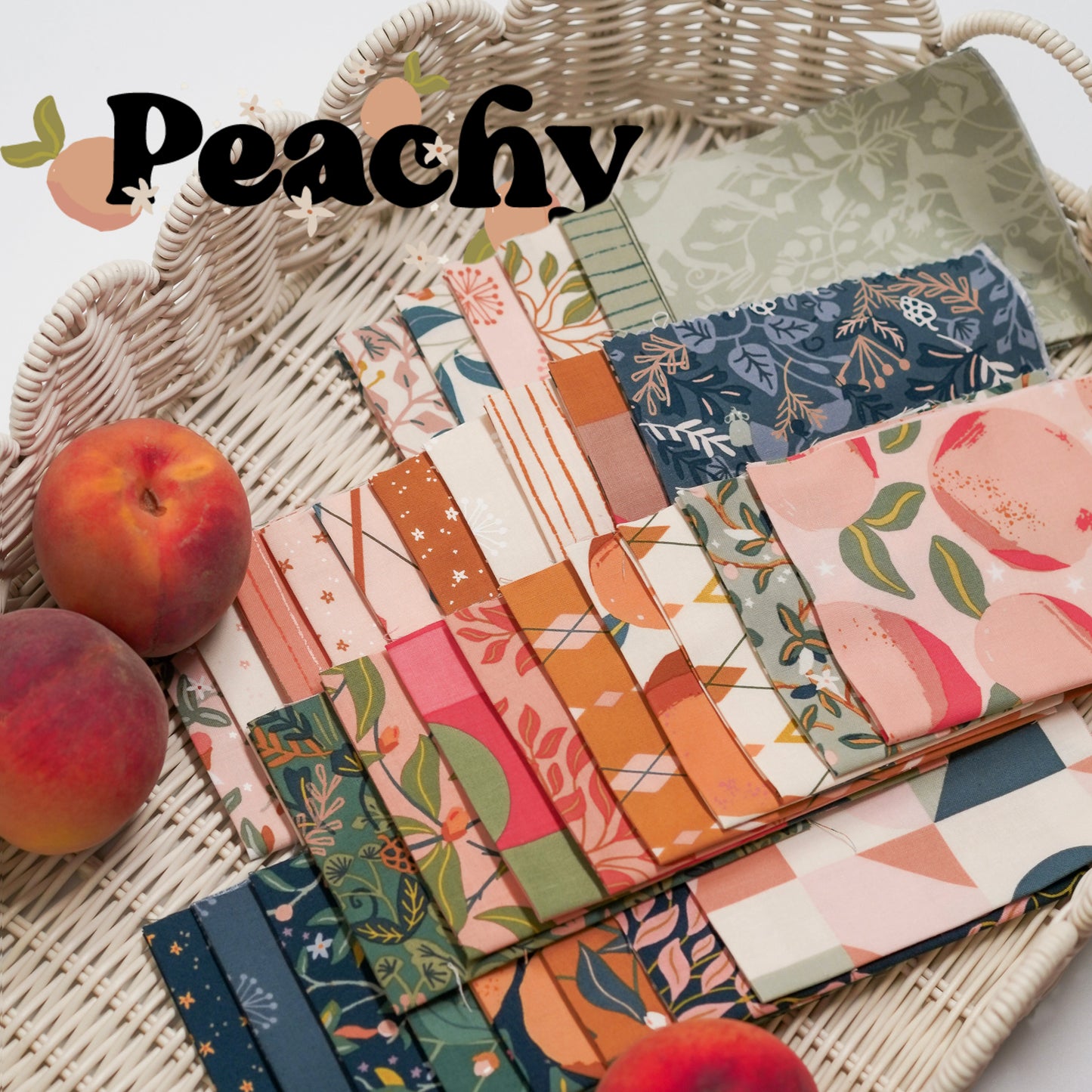 Peachy Jelly Roll (40 pcs) by Jessica Rose for Moda