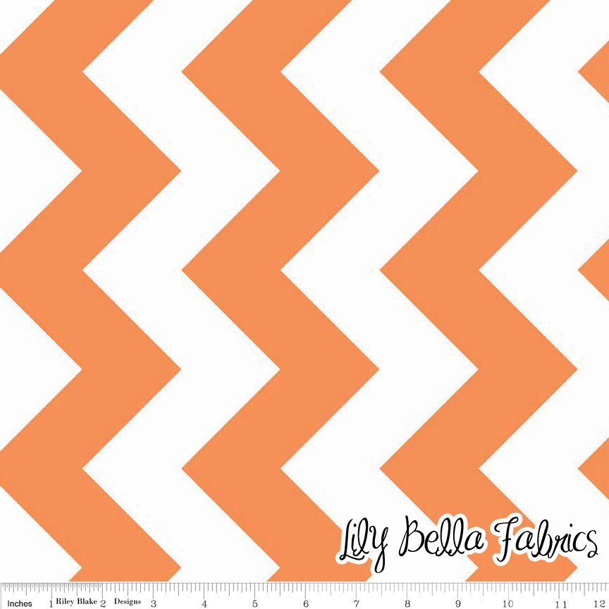 Large Chevron in Orange - 1/2 Yard - Chevron Cottons by The RBD Designers for Riley Blake