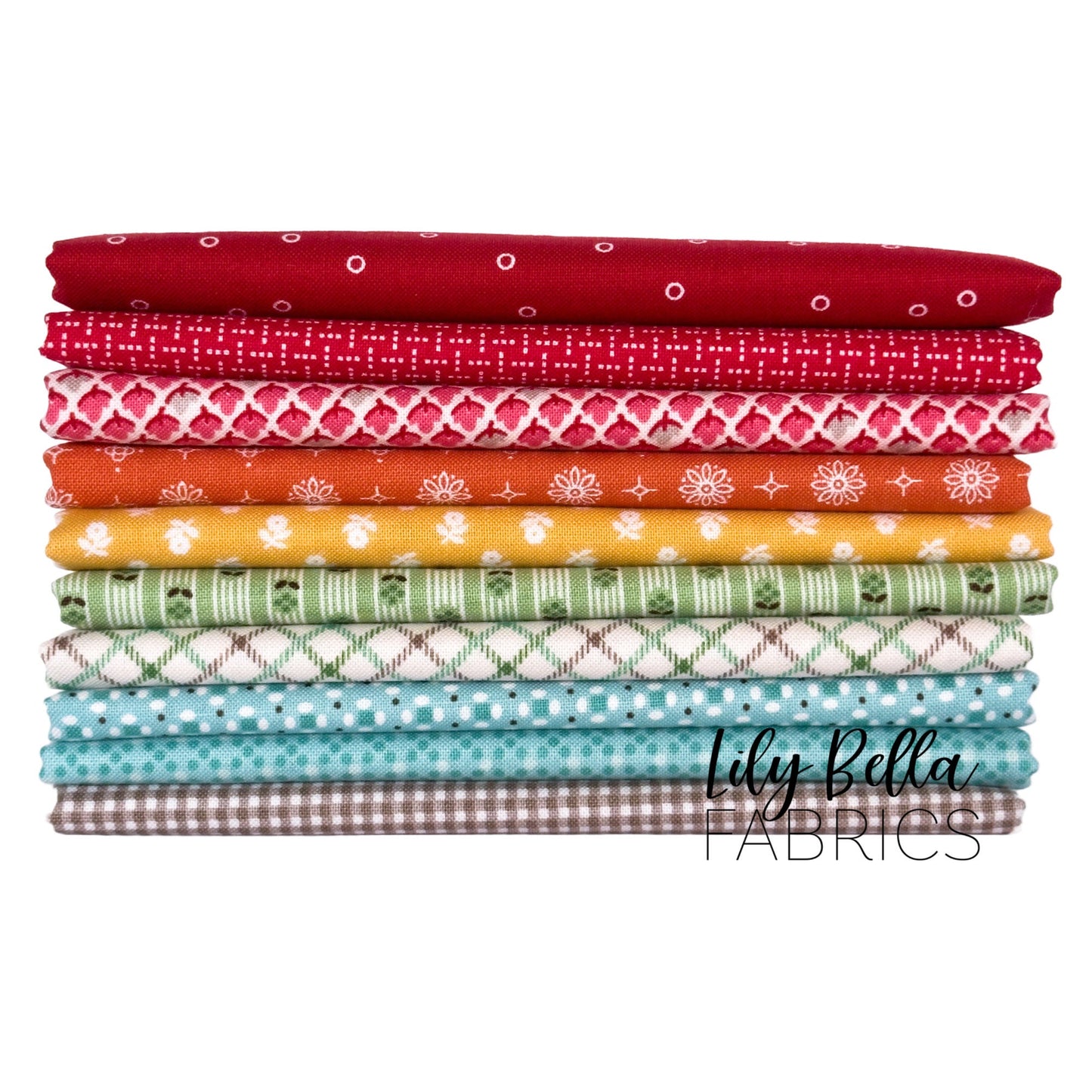 Prim Fat Quarter Bundle #2 (10 pcs) by Lori Holt for Riley Blake