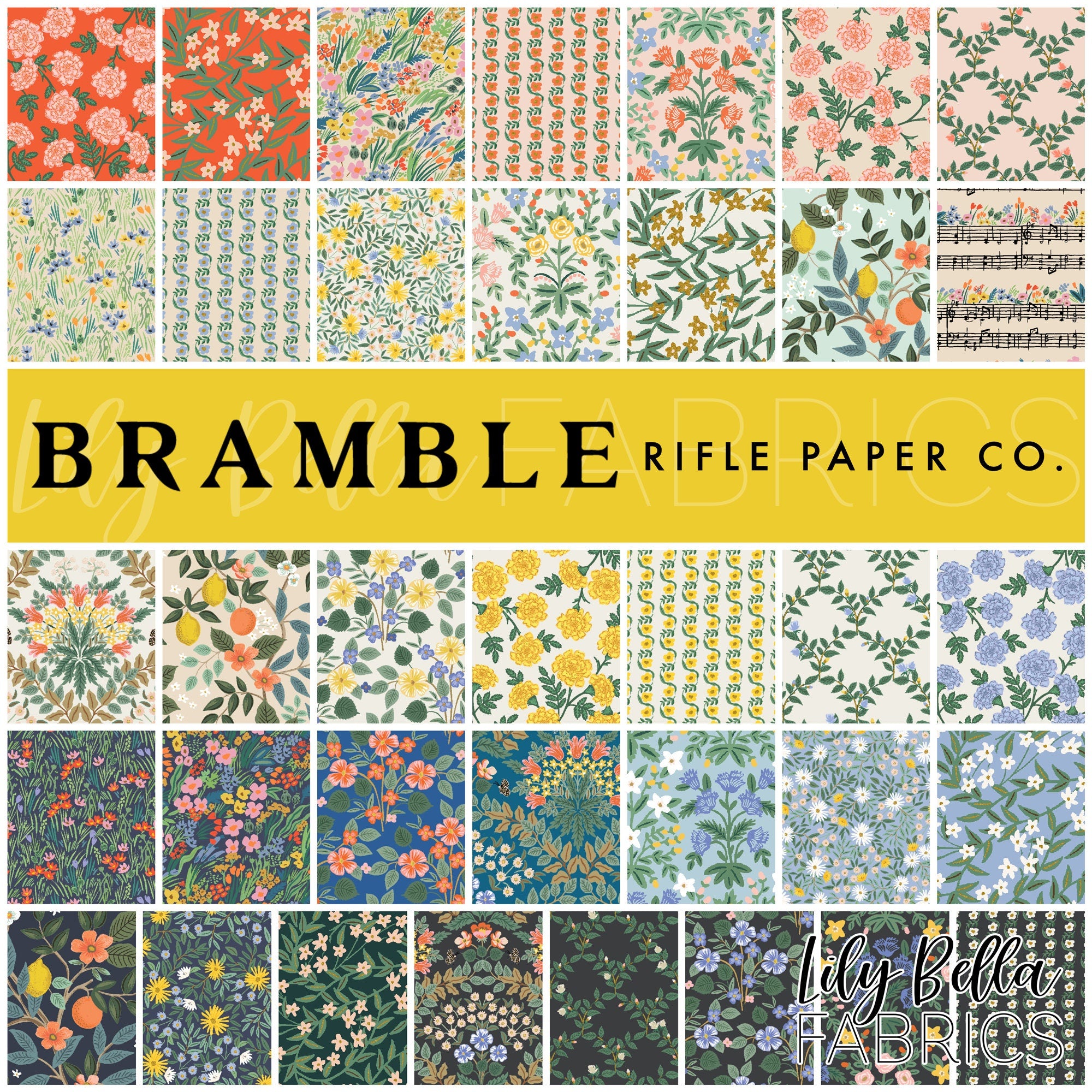 Rifle Paper Co. Bramble Collection - 42 Piece Layer top Cake Bundle - 10