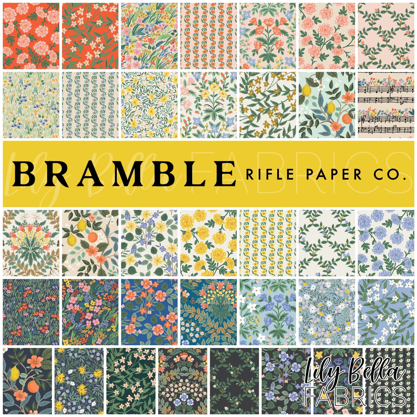 Bramble Jelly Roll (40 pcs) by Rifle Paper Co. for Cotton and Steel