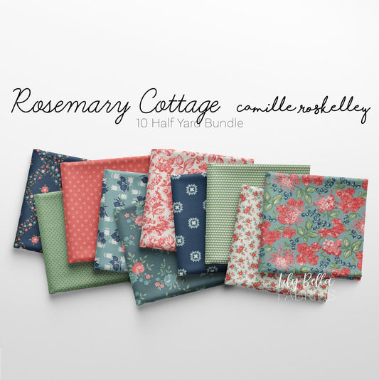 Rosemary Cottage Half Yard Bundle (10 pcs) by Camille Roskelley for Moda