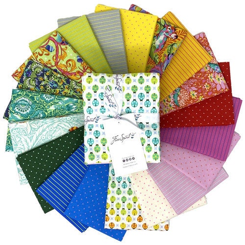 Tiny Beasts + True Colors - Glow Colorway - Fat Quarter Bundle (19 pcs) by Tula Pink for FreeSpirit