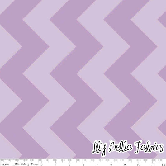 Large Chevron in Tone on Tone Lavender - 1/2 Yard - Chevron Cottons by The RBD Designers for Riley Blake