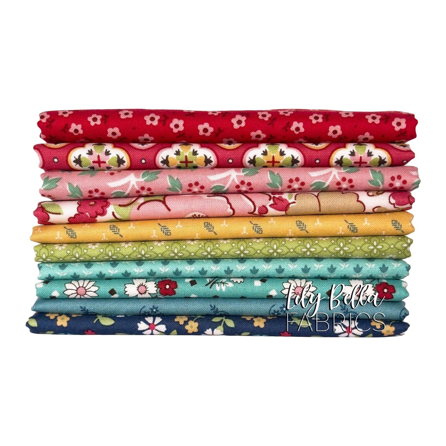 Mercantile Fat Quarter Bundle (10 pcs) by Lori Holt for Riley Blake