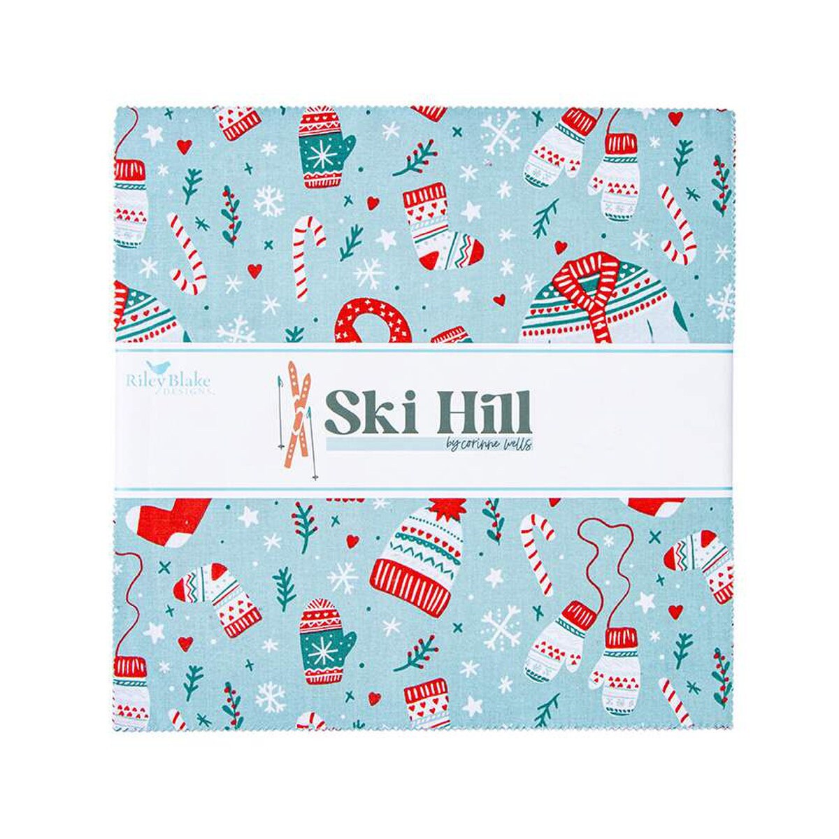 Ski Hill 10 Inch Stacker (42 pcs) by Corinne Wells for Riley Blake