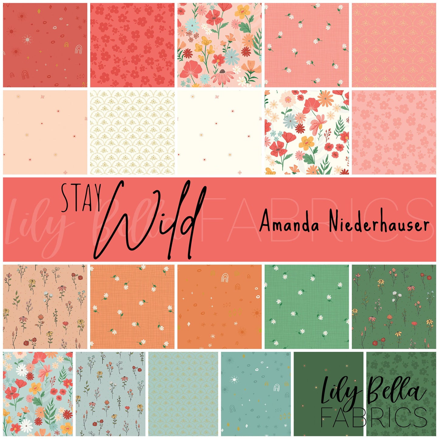 Stay Wild Fat Quarter Bundle (21 pcs) by Amanda Niederhauser for Riley Blake