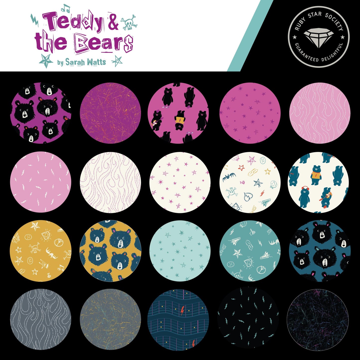 Teddy and the Bears Layer Cake (42 pcs) by Sarah Watts for Ruby Star Society