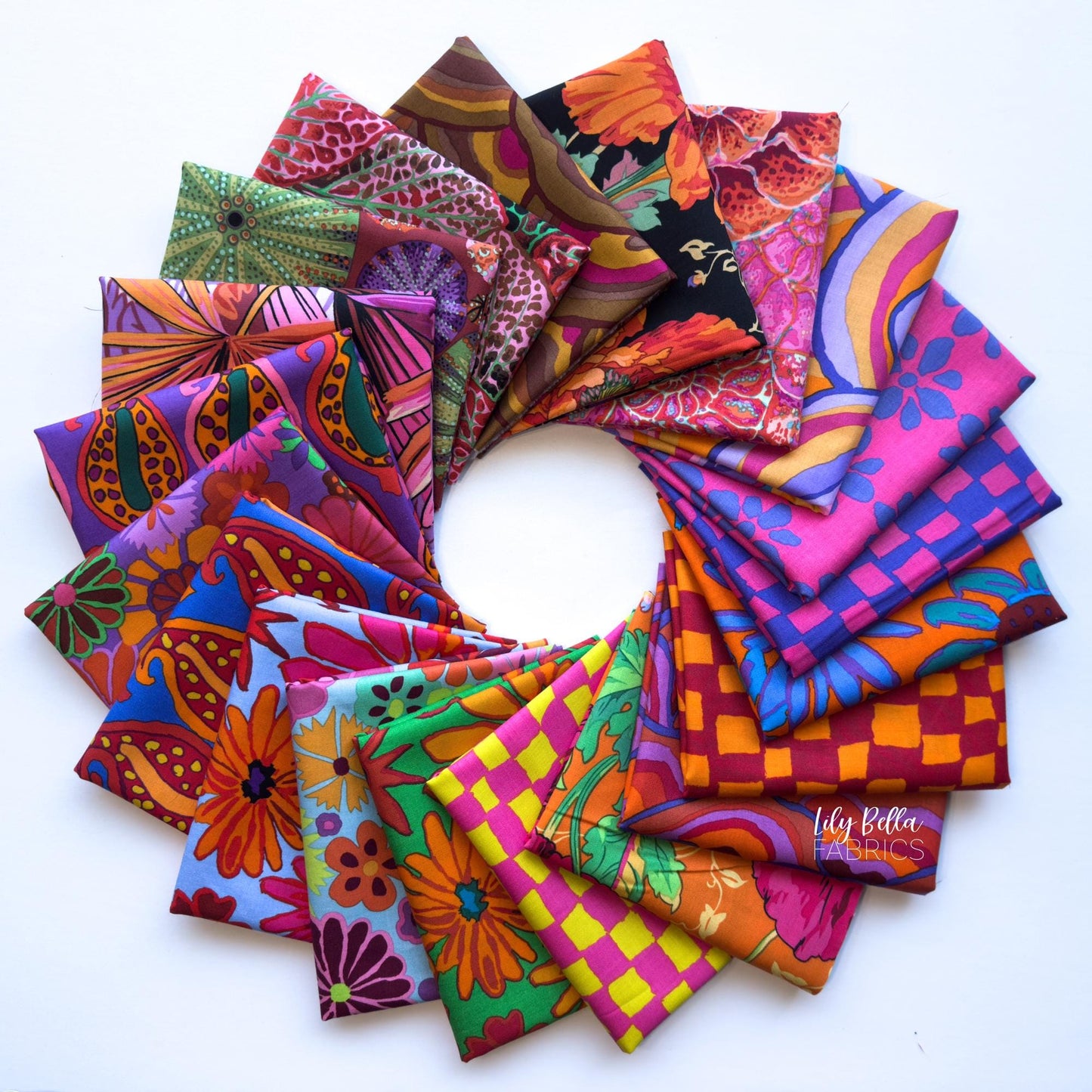 Hot - August 2024 Fat Eighth Bundle (20 pcs) by Kaffe Fassett Collective for FreeSpirit