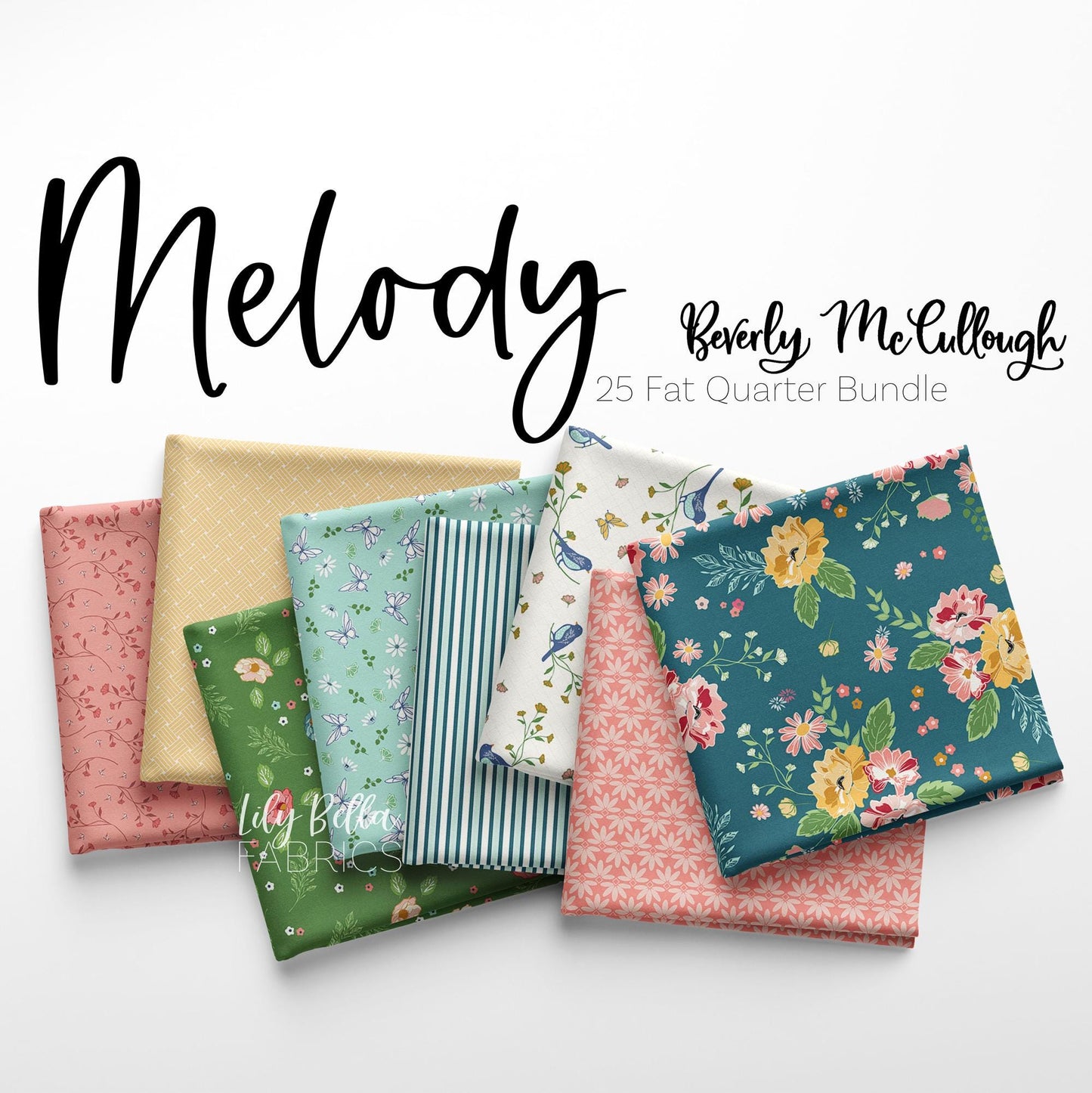 Melody Fat Quarter Bundle (25 pcs) by Beverly McCullough for Riley Blake