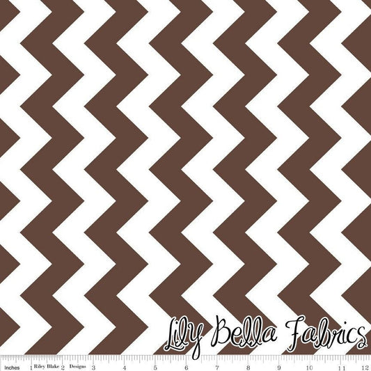 Medium Chevron in Brown - 1/2 Yard - Chevron Cottons by The RBD Designers for Riley Blake