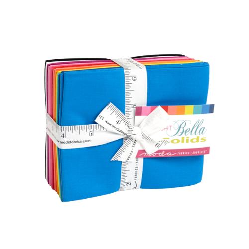 Bright Bella Solids Fat Quarter Bundle (12 pcs) for Moda