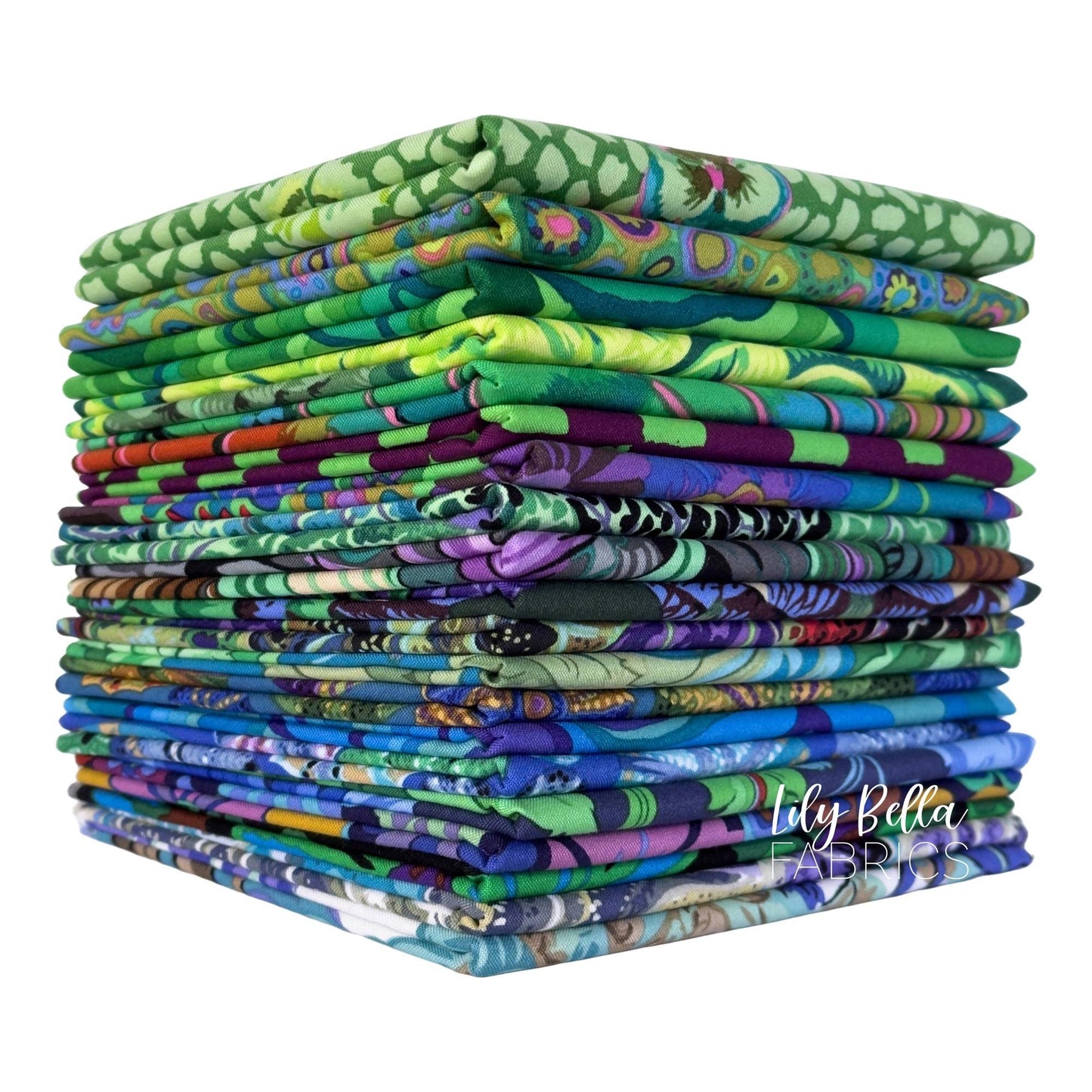 Cool - August 2024 Fat Quarter Bundle (20 pcs) by Kaffe Fassett Collective for FreeSpirit