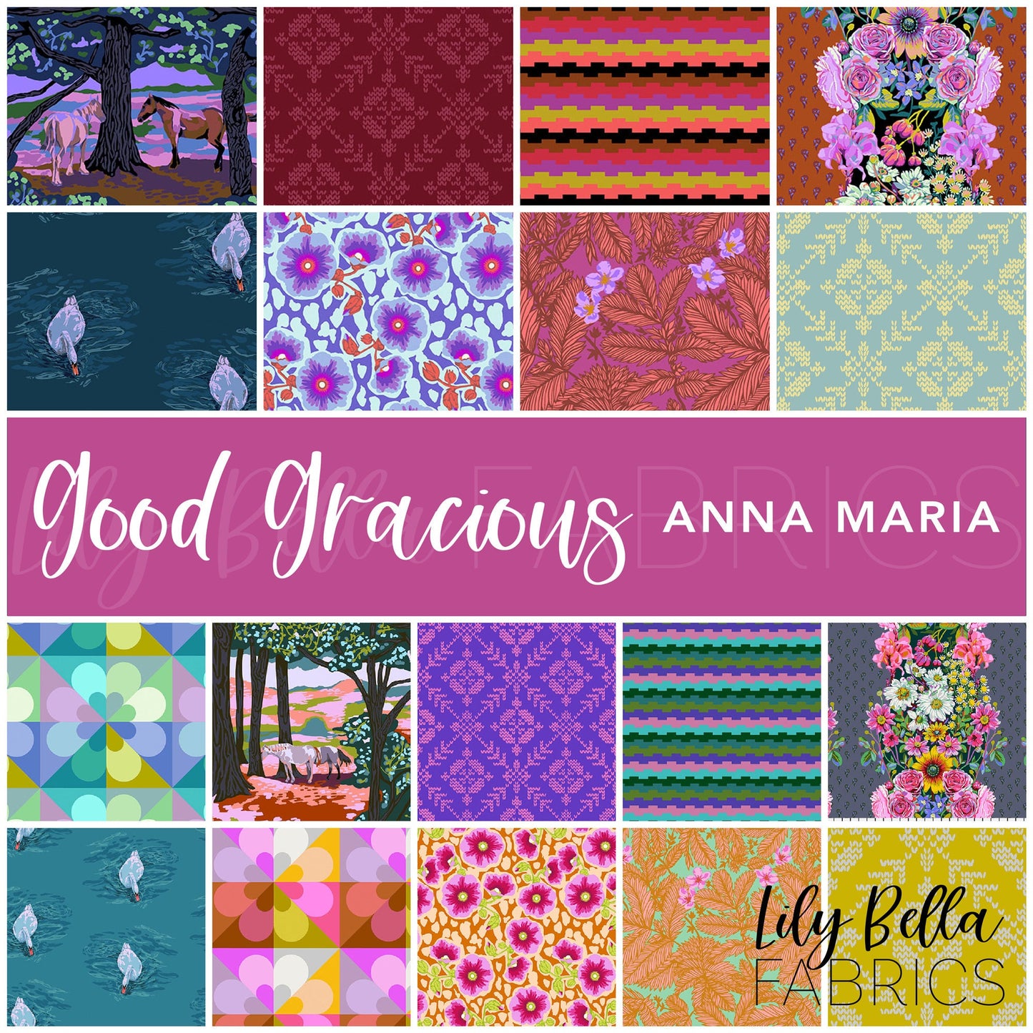 Good Gracious Fat Quarter Bundle (18 pcs) by Anna Maria for FreeSpirit