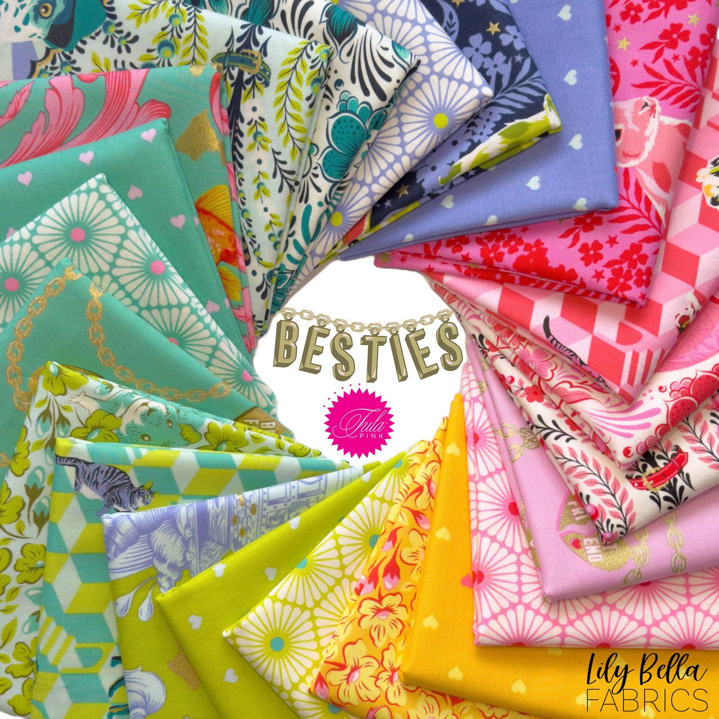 Besties Fat Eighth Bundle (22 pcs) by Tula Pink for FreeSpirit