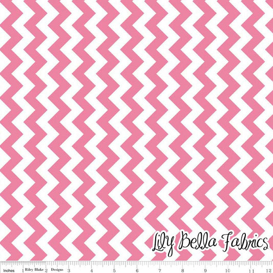 Small Chevron in Hot Pink - 1/2 Yard - Chevron Cottons by The RBD Designers for Riley Blake